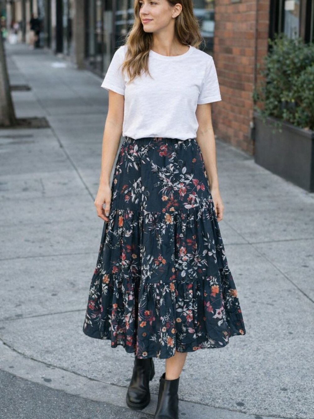 Flowery Emery Rose Maxi Skirt
